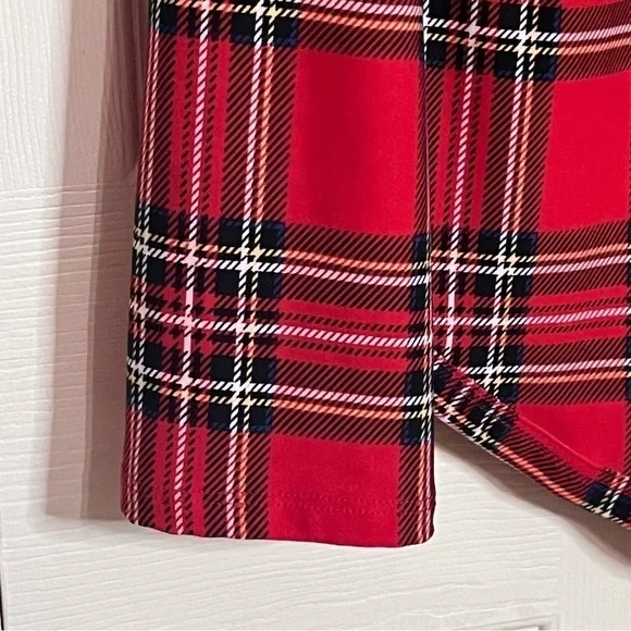 LA Gypsy Red Plaid V Neck Long Sleeve Bodysuit Plus Size 1X - Picture 13 of 16